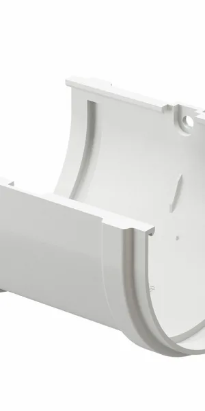 Соединение желоба пластиковое d120 мм Docke Standard пломбир RAL 9003