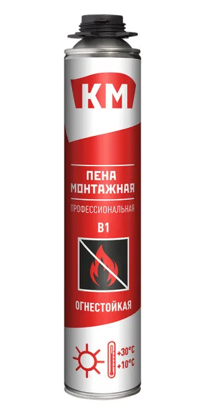 Пена монтажная профессиональная КМ B1 огнестойкая 750 мл
