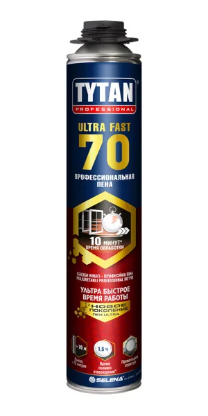 Пена монтажная профессиональная Tytan Ultra Fast 70 летняя 870 мл
