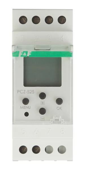 Реле времени модульное F&F PCZ-525 (EA02.002.005) 230 В 16 А 1P+N