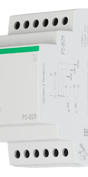Реле уровня жидкости модульное F&F PZ-829 (EA08.001.002) 230 В 16 А два контролируемых уровня