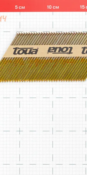 Гвозди реечные Toua для гвоздезабивного пистолета 3,05х90 мм оцинкованные гладкие (2000 шт.)
