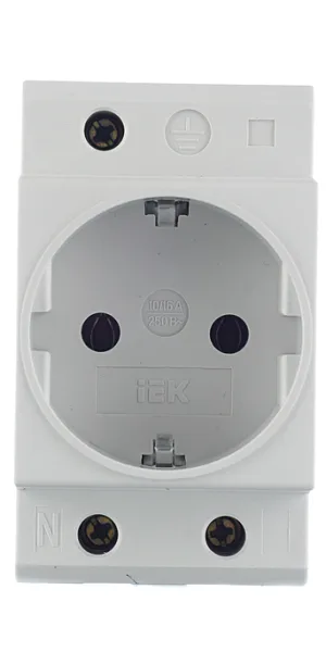Розетка щитовая модульная IEK (MRD10-16) 220 В 16 А тип AC 2Р+N