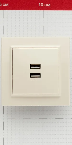 Розетка USB EKF Минск встраиваемая бежевая 2хUSB-А (ERR-2USB-200)