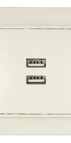 Розетка USB EKF Минск встраиваемая бежевая 2хUSB-А (ERR-2USB-200)