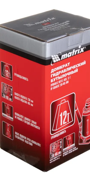 Домкрат гидравлический бутылочный Matrix 12 т (50727)