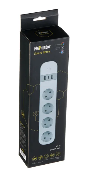 Умный удлинитель Navigator Smart Home NSH-PE-01 белый