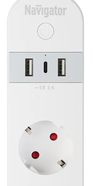 Умный удлинитель Navigator Smart Home NSH-PE-01 белый