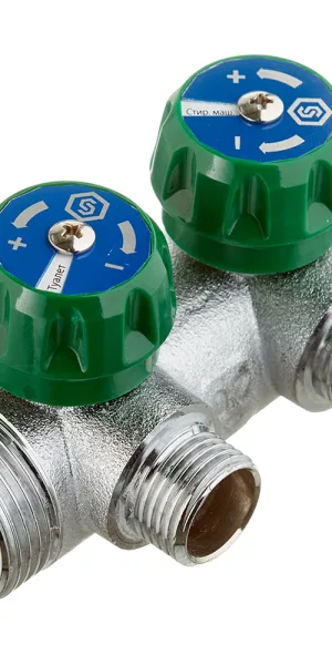Коллектор Stout 1 ВР(г) х 2 выхода 1/2 НР(ш) х 1 НР(ш) регулирующий (SMB-6850-011202)