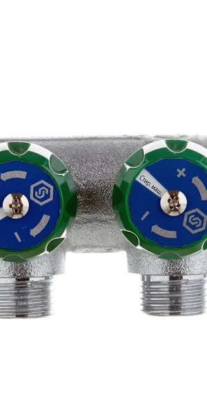 Коллектор Stout 1 ВР(г) х 2 выхода 1/2 НР(ш) х 1 НР(ш) регулирующий (SMB-6850-011202)