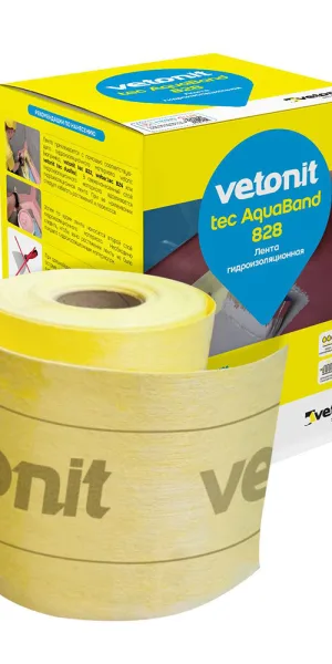 Лента гидроизоляционная Vetonit Weber.tec 828 DB 75 12 см 10 м
