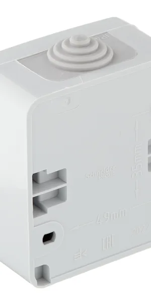 Выключатель Systeme Electric Этюд одноклавишный накладной кремовый с самовозвратом (KA10-041C)