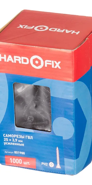 Саморезы для ГВЛ 25x3,9 мм усиленные Hard-Fix (1000 шт.)