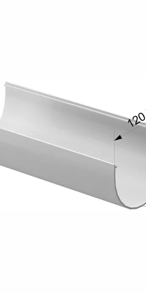 Желоб водосточный пластиковый d120 мм 3 м Docke Standard коричневый RAL 8017