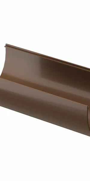 Желоб водосточный пластиковый d120 мм 3 м Docke Standard коричневый RAL 8017