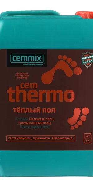 Добавка для теплых/ наливных/ промышленных полов и стяжек CemMix CemThermo 5 л