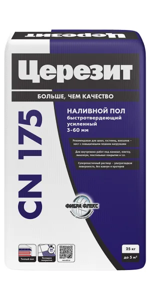 Ровнитель (наливной пол) универсальный Церезит CN 175 самовыравнивающийся 25 кг