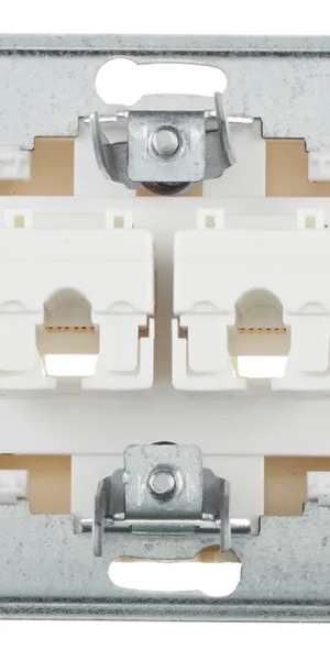 Розетка компьютерная Hegel Master встраиваемая слоновая кость 2хRJ45 (РСКК-440-01)