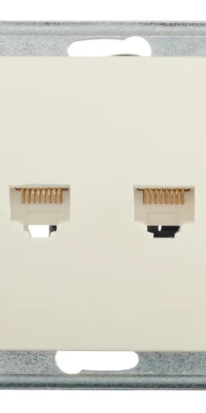 Розетка компьютерная Hegel Master встраиваемая слоновая кость 2хRJ45 (РСКК-440-01)