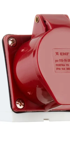 Розетка силовая угловая настенная EKF PROxima 3Р+РЕ+N 16 А 380 В IP44