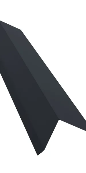 Планка торцевая для металлочерепицы 100х80 мм 2 м графитово-серая RAL 7024
