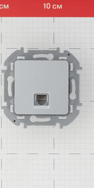 Розетка телефонная Legrand Inspiria встраиваемая алюминий RJ11 (673822)