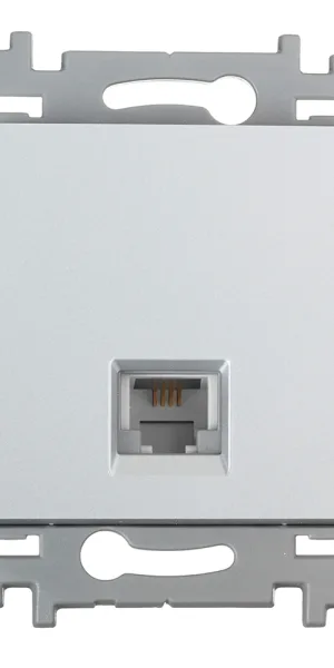 Розетка телефонная Legrand Inspiria встраиваемая алюминий RJ11 (673822)