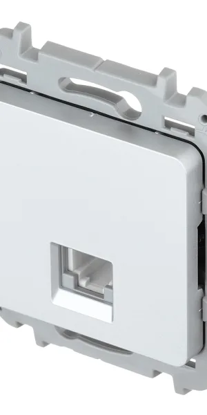 Розетка телефонная Legrand Inspiria встраиваемая алюминий RJ11 (673822)