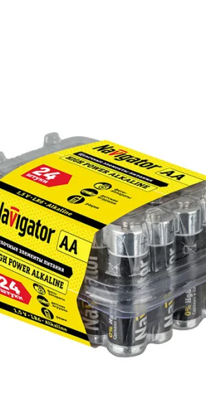 Батарейка Navigator АА пальчиковая LR6 1,5 В (24 шт.)