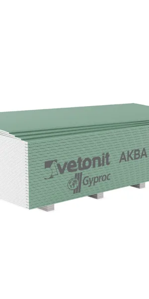 Гипсокартон Vetonit (Gyproc) Аква Оптима 1950х1200х12,5 мм влагостойкий