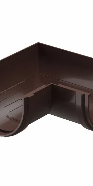 Угол желоба Docke Premium пластиковый d120 мм 90° горький шоколад RAL 8019