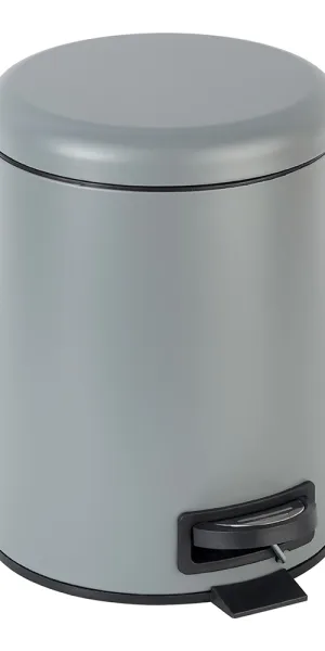Ведро для мусора Fixsen Hotel FX-34024K с крышкой 5 л металл серое с педалью