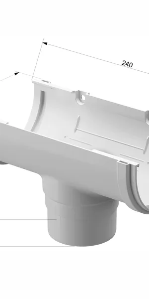 Воронка желоба пластиковая d120-80 мм Docke Standard пломбир RAL 9003
