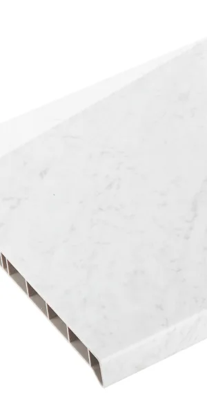 Подоконник ПВХ Moeller LD-S 30 300х2000х22 мм покрытие Elesgo мрамор каррара глянцевый