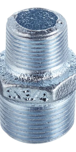 Ниппель переходный Gebo Platinum (245-22V) 3/4 НР(ш) х 1/2 НР(ш) чугунный оцинкованный