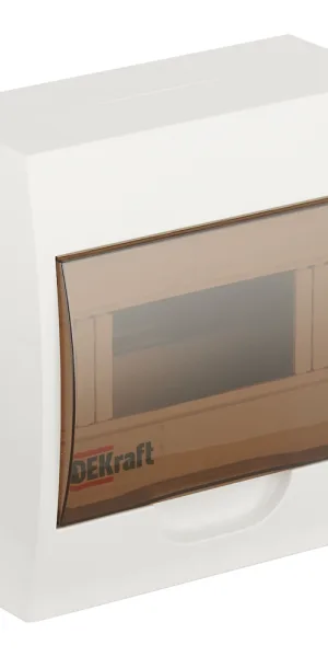 Щит распределительный навесной Dekraft ЩРН-П-8 пластиковый IP41 200х180х100 мм 8 модулей