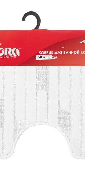 Коврик для туалета белый 50х60 см Fora Bricks (FOR-PP-BRK50-60W)