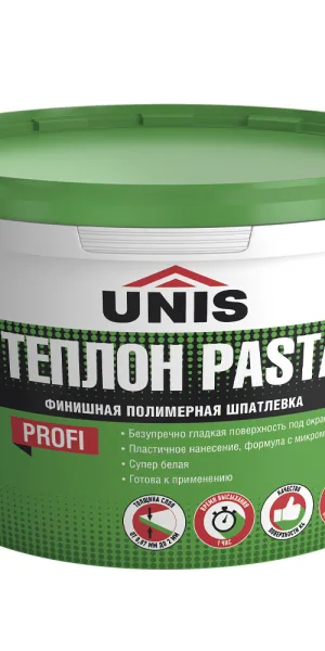 Шпатлевка финишная Unis Теплон Pasta полимерная 28 кг