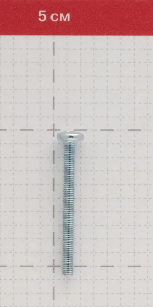Винт оцинкованный M5x50 мм DIN 7985 полукруглая головка (6 шт.)