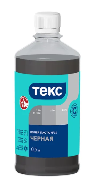 Колер паста Текс Универсал черная №11 0,5 л