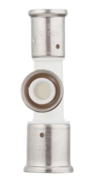 Тройник Henco (11PKW-262020) 26(пресс) х 20(пресс) х 20(пресс) PVDF белый
