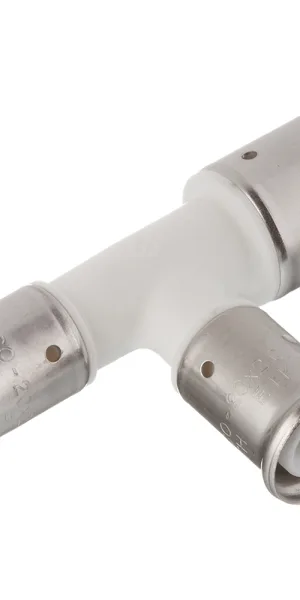 Тройник Henco (11PKW-262020) 26(пресс) х 20(пресс) х 20(пресс) PVDF белый