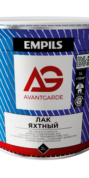 Лак яхтный Empils AvantGarde бесцветный 2 л глянцевый