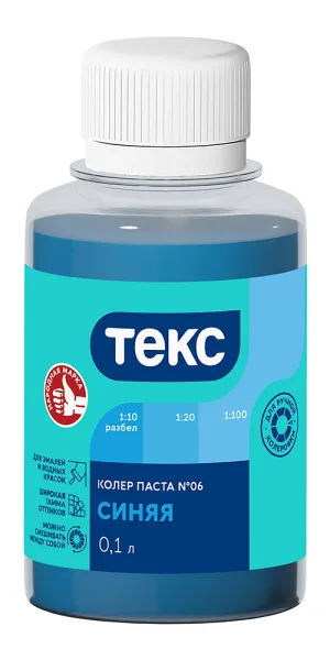 Колер паста Текс Универсал синяя №6 0,1 л