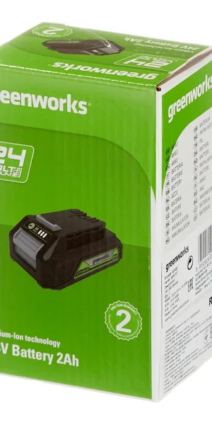 Аккумулятор Greenworks G24B2 24В 2Ач Li-Ion (2926707)