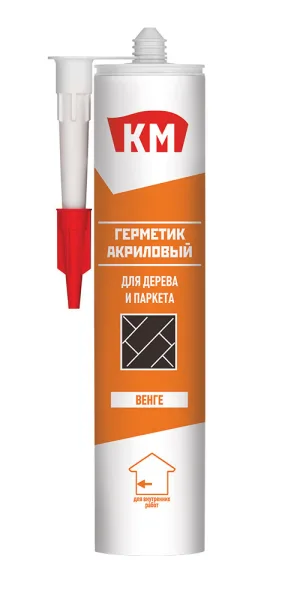 Герметик акриловый для дерева и паркета КМ венге 280 мл