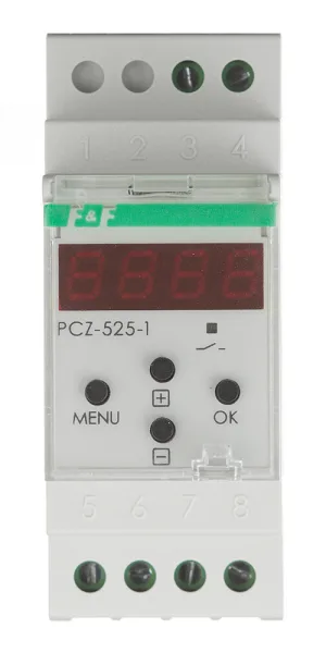 Реле времени модульное F&F PCZ-525-1 (EA02.002.011) 230 В 16 А 1P+N