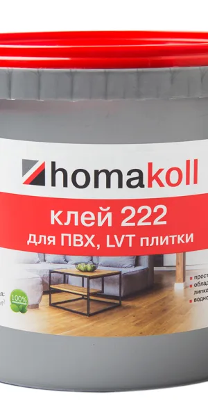 Клей акриловый для ПВХ и LVT плитки Homa Homakoll 222 6 кг