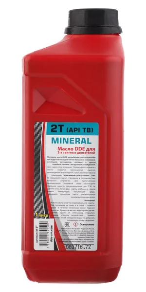 Масло для 2-тактных двигателей DDE минеральное 1 л (M-2T)