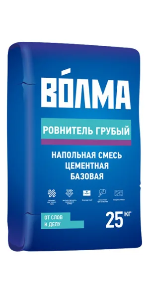 Ровнитель (стяжка пола) первичный Волма Ровнитель грубый 25 кг